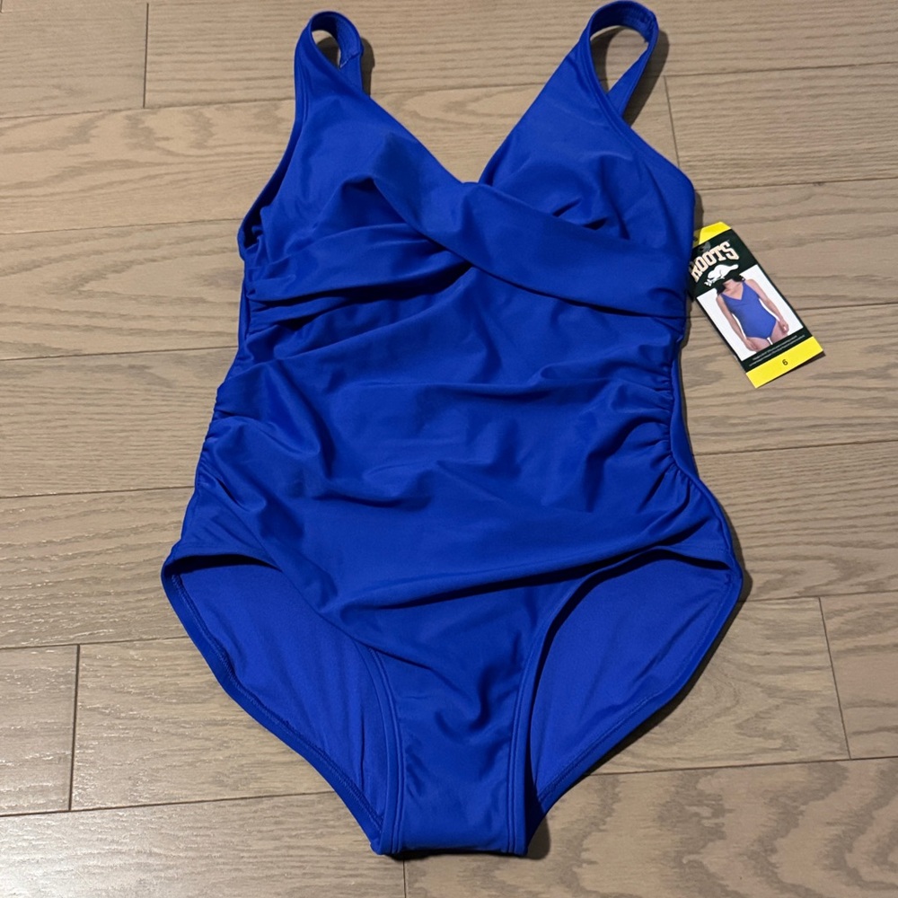 Size 6 Royal Blue Roots One Piece Swimsuit
